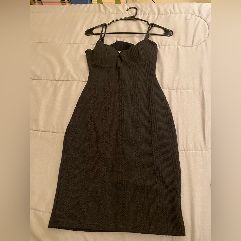 Fashion Nova Black Midi Dress